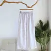 Pantalones de pijama florales de algodón puro para mujer, estilo fino de primavera y otoño, pantalones holgados para casa, pantalones largos de gasa de doble capa, talla grande, se pueden usar afuera