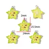Colgante Decorativo Transparente de Fruta en Rodaja de Resina Sintética Creativa para Bolsos de Teléfono Llaveros DIY W916