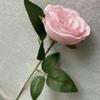 Tela de lana raspada flor decorativa artificial de camelia única rosa de simulación al por mayor ramo de simulación de boda adornos de flores secas para interiores