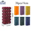 Ventas Directas de Fábrica Lanrun Juego de 36 Piezas de Bolas Navideñas de Color Sólido Afelpadas de 4 cm en Caja de PVC, Múltiples Colores Disponibles, Adornos para Árbol de Navidad