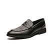 Sapatos de Couro de Moda Transfronteiriça Combinação de Cores Tamanho Grande 48 Retrô Business Casual Sapatos Sociais Masculinos Mocassins Slip-On