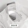 Espejo Pequeño de Doble Cara para Mujeres, Espejo de Maquillaje Plegable de Acero Inoxidable, Espejo de Maquillaje Portátil con Tapa abatible, Soporte de Escritorio, Anticaídas