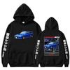 Sudadera con capucha gráfica de anime Drift Ae86 Initial D Casual Gótico para hombre