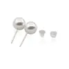 Aguja de plata 925 perla de 8 mm pendientes de regalo joyería japonesa y coreana pendientes simples de perla tipo frijol fabricantes de pendientes al por mayor