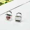 Candado de Amor Eterno Diamante de Amor Colgante Decorativo DIY Colgante de Joyería Corazón de Melocotón Corazón con Puntas en Forma de Corazón Candado Pequeño Colgante