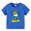 Lote misto de camiseta infantil de algodão com manga curta de desenho animado jaqueta de verão para menino roupas de verão roupa infantil de bebê com manga curta