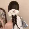 Pañuelo Cuadrado de Cerezas Estilo Coreano para el Cabello para Mujer, Accesorio de Alta Gama para el Cabello, Cuerda Elástica para Cola de Cabello Baja, Goma Elástica para el Cabello, Adorno para el Cabello