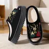 Suministro Exclusivo Transfronterizo de Pantuflas de Lino y Algodón con Dibujos para Hombres y Mujeres, Pantuflas de Pareja para Primavera, Verano y Otoño, Entrega Directa de Fábrica Jit Transfronteriza para Pies