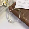 Colar de Pérolas Redondas Brilhantes Perfeito para Mulheres, Retrô de Alto Padrão, Design de Nicho de Luxo Acessível, Acessórios de Colar Tendência e Versáteis de Celebridade