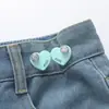 Ajustador de Cintura para Jeans Botão Destacável Ajustável Sem Costura em Formato de Coração