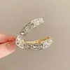 Pinza Metálica Redonda Pequeña para el Cabello, Pinza Lateral Estilo Celebridad con Pedrería Brillante, Pinza para Flequillo, Accesorio para el Cabello para Mujeres