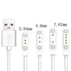 Cabo de Carregamento Magnético para Smartwatch Infantil com 2 Pinos, Cabo de Dados de 2 Pinos de 7,62 mm e 4 mm (Parcialmente Universal)