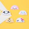 Simulação dos desenhos animados bonito três animal Bolinho de massa Dumpling acessórios DIY hairpin creme cola goo cartão jóias acessórios