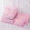 Bolsa de Viagem Transfronteiriça Estilo Coreano Conjunto de 6 Peças Tecido Oxford Sacos Organizadores de Sapatos Roupas Sacos Separadores de Roupa Íntima