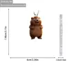 Pingente de Marmota em Acrílico Transfronteiriço Plano Carro Novo Decoração de Espelho Retrovisor Pingente de Mochila