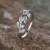 Anillo de ópalo rama de olivo wish transfronterizo simple nicho lujo ligero elegante anillo entrega de una sola pieza