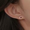 Pendientes de Plata Pura S999 con Cinnabario Candado de la Fortuna Pendientes de Año Nuevo 2025 Año del Serpiente para Mujer, Tachuelas de Año Zodiacal, Tipo Tornillo Colgante