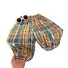Pantalones finos de verano para niños y niñas, estilo coreano holgados, casuales, a prueba de mosquitos, de cuadros, tipo linterna, joggers