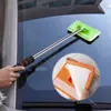 Cepillo desempañador de parabrisas de coche, herramienta de limpieza de ventanas interiores, herramienta de limpieza retráctil para techo solar, mopa pequeña