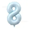 Globos de Foil Número Rosa Bebé de 32 pulgadas Tamaño Mediano Versión Americana Globos Azul Bebé Decoración de Escena para Fiesta de Primer Cumpleaños de Bebé