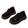 Birkenstock Retro Suela Gruesa 2025 Otoño Nuevos Zapatos de Plataforma Mocasines Aumentadores Antideslizantes Punta Redonda Zapatos Versátiles