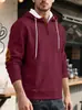 Moletom Casual Retro Loose para Comutador com Capuz Jacquard Bloqueio de Cor Cordão Outono Inverno Masculino Europeu e Americano Cross-Border Amazon