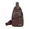 Bolsa de Peito Couro Retrô PU Macio Transversal Masculina Moda Casual de Negócios Bolsa Masculina Mochila Esportiva Bolsa de Peito Bolsa de Ombro