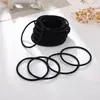 Goma para el pelo fina elástica simple coreana cuerda para el pelo goma para el pelo para mujeres anillo de cuero goma para el pelo negra accesorio para el pelo