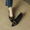 Zapatos de Salón Elegantes de Gama Alta para Ropa de Exterior, Nuevos Zapatos Planos Negros de Mujer Estilo Retro Francés para el Trabajo, Primavera y Otoño 2026