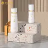 Nuevo Set de Vidrio de Producto para el Cuidado de la Piel en Stock: Botella dispensadora de crema de 50 g, Botella para loción esencia, Botella cosmética de 120 ml