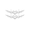 Pegatina de Tatuaje de Cadena de Cintura de Corazón Y2K Hot Girl, Larga Duración y Sin Decoloración, Pegatina de Tatuaje Personalizada de Alta Gama