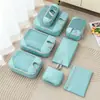 Set de cinco piezas de malla de bolsas de almacenamiento de viaje compresibles, organizador de equipaje, bolsa portátil para empacar ropa para viajes de negocios y viajes