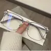 Óculos de Grau Retrô Incríveis, Óculos Elegantes de Meio Aro, Intelectual e Conectado à Tecnologia, Anti Luz Azul, Lentes Sem Grau, Podem Ser Personalizados com Grau a