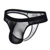 JOCKMAIL Calzoncillos para Hombre Sexy Semitransparentes Ultrafinos de Seda de Hielo Bikini Tanga Divertido