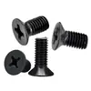 Tornillos de Máquina de Acero Inoxidable 304 de Cabeza Avellanada con Ranura de Cruz Negra Accesorios de Perno de Cabeza Plana Galvanizados en Zinc Negro M2-M12