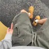 Shorts de Trabalho Xadrez Verde Lavado Masculino Verão Retro Americano Algodão Puro Cinco Pontos Comprimento Médio Marca Tendência Largos Meio-Comprimento