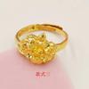 Anillo de flor chapado en oro latón joyería de oro de imitación para mujer anillo en vivo fábrica venta al por mayor regalos promocionales