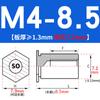 SO-M2M3M4M5M6M8 Remache Hexagonal Galvanizado de Agujero Pasante Placa de Presión Tuerca de Chapa Columna Espárrago de Acero al Carbono
