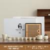 Tetera de cerámica vintage de alta calidad con horno Ru, taza de té Kung Fu, bandeja de té, juego de té ligero de lujo para el hogar, impresión de alta calidad para inauguración de la casa