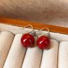 Pendientes de plata S925 con forma de aguja, estilo coreano, sencillos, elegantes, con personalidad de nicho, de perlas, de alta gama, ligeros y lujosos, para mujer, al por mayor