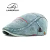 Nuevo Sombrero de Primavera 2026 para Mujer, Boina de Mezclilla Lavada, Gorra Británica Retro Adelante para Hombre, Gorra de Béisbol Casual