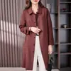 Casaco Trench Feminino de Comprimento Médio 2026 Primavera/Outono Novo Estilo Moda Versátil Emagrecedor Elegante Tendência