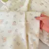 Tela de terciopelo color crema 100% algodón para otoño e invierno, oso de dibujos animados floral estilo coreano, ropa, ropa para niños, ropa para el hogar, DIY