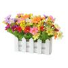 16 valla de madera traje de flor artificial flor artificial en maceta decoración de porche de sala de estar interior flores y plantas adornos de plantas pequeñas en maceta