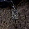 Colgante de plata pura S925 estilo chino taoísta de Zhao Gongming Dios de la Riqueza, collar versátil personalizado estilo chino nuevo vintage de los Cinco Dioses de la Riqueza