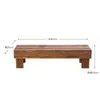 Reposapiés de Madera Maciza Anticorrosión Taburete Escalón para Balcón Exterior Reposapiés Elevador de Altura para Cocina Interior Reposapiés para Oficina