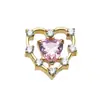 Aretes de titanio F136 con forma de corazón hueco totalmente engastados con diamantes y circonitas, con rosca interna, piercing labial en forma de corazón, accesorio de piercing de aleación de titanio G23
