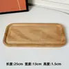 Bandeja de madera estilo viento, bandeja redonda de madera, plato pequeño ovalado japonés de madera de haya, plato para leche y postre, plato de exhibición