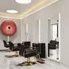 Espejo de Salón de Peluquería de Moda, Espejo Unilateral de Lujo Sencillo, Espejo de Cuerpo Entero, Diseño Simple con Luces LED, Espejo Inteligente para Peluquería