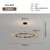 Lustre para Sala de Estar Minimalista Italiano Arte Criativa Anel Lâmpada Atmosférica Preta Vidro de Alto Padrão Feijão Mágico Lâmpada de Hall